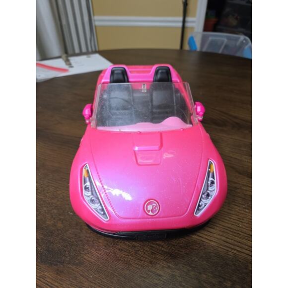 Mattel Barbie Pink Glitter Glam Convertible Car DVX59 2 Seater Push Vehicle 2016 - Picture 2 of 16